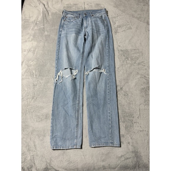 American Eagle Outfitters Denim - American Eagle 90's Straight Women's 4 Long Light Wash Blue Denim Jeans 28x32